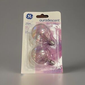 GE Incandescent Light Bulb (2 pack), Auradescent 25 Watt Globe Bulbs